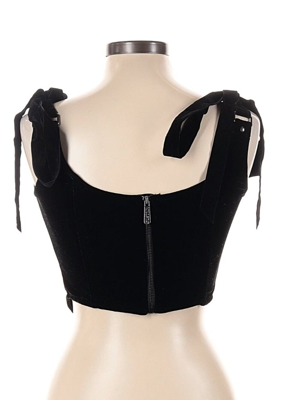 KILLSTAR Toxic Flora velvet cropped corset top - Picture 5 of 10